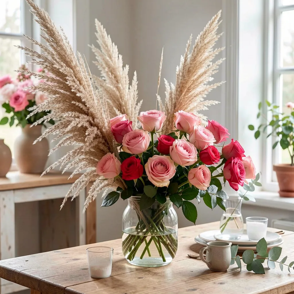Vackert blomsterarrangemang för inredning